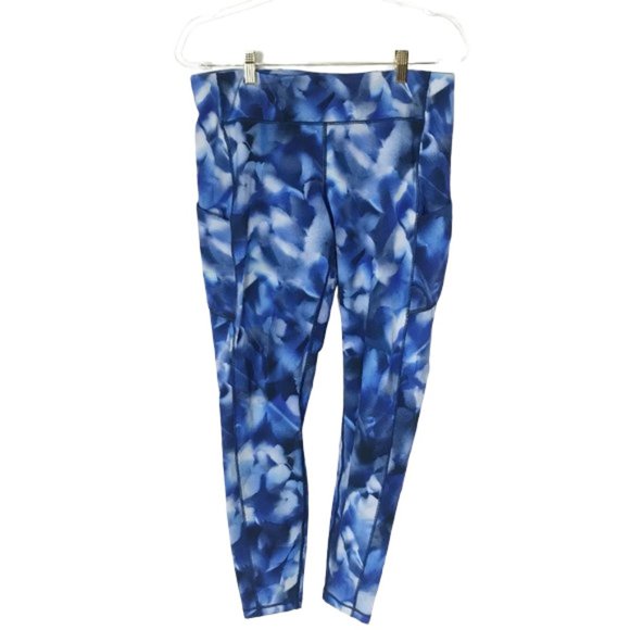 lululemon athletica Pants - Lululemon Blue Shibori Wunder Under Pants Size 12